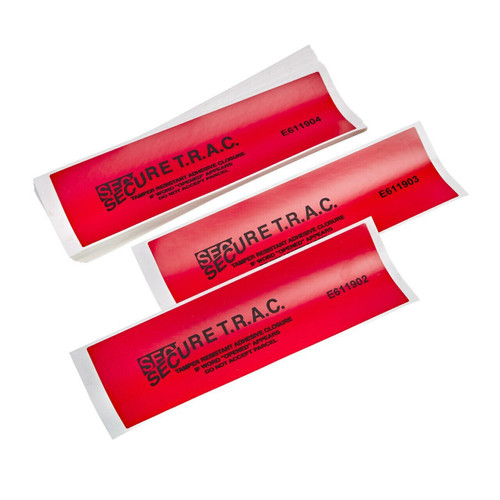 t.r.a.c. secure high residue labels, 3" by 9"